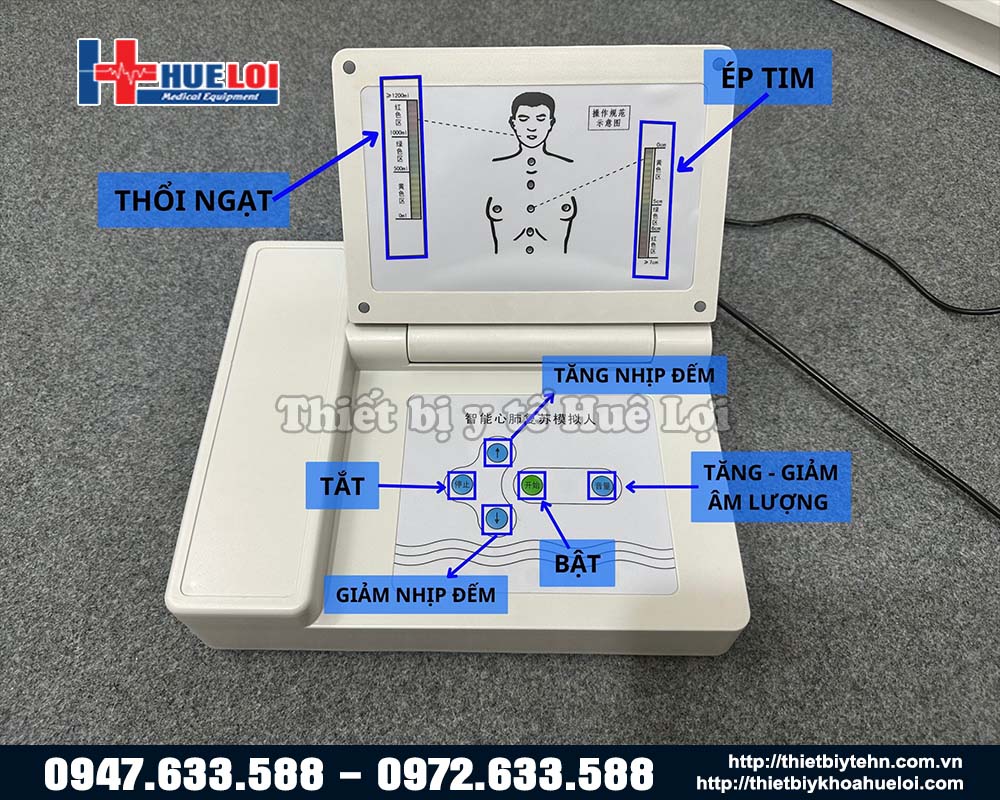 Mô hình người 170cm thực hành sơ cấp cứu có monitor
